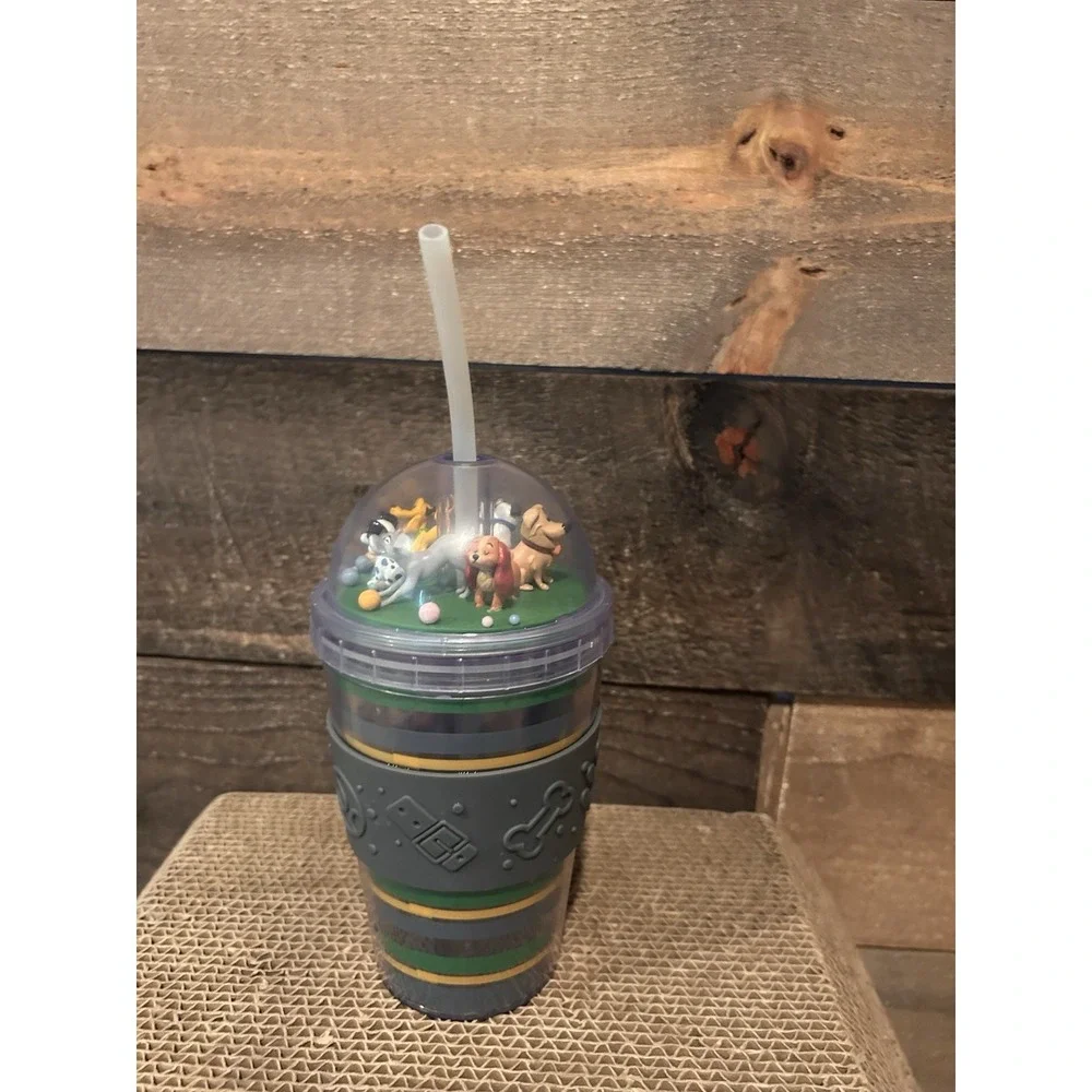 Disney World Parks Dogs Dome‎ Tumbler 14oz Lady & Tramp Pluto Dug Lucky Percy